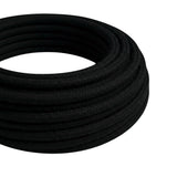 Cable textil redondo de algodón – Negro carbón