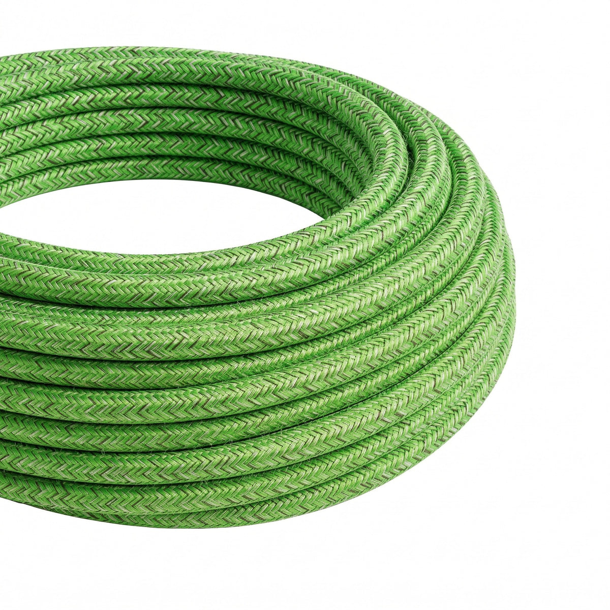 Cable textil redondo de algodón – Verde pistacho
