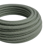 Cable textil redondo de algodón – Verde salvia