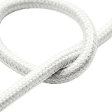 Cable textil redondo efecto seda – Blanco óptico