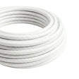 Cable textil redondo efecto seda – Blanco óptico