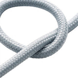Cable textil redondo efecto seda – Azul gris claro