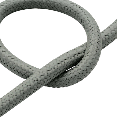 Cable textil redondo efecto seda – Gris humo