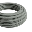 Cable textil redondo efecto seda – Gris humo