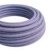 Cable textil redondo efecto seda – Lavanda