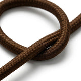 Cable textil redondo efecto seda – Marrón espresso