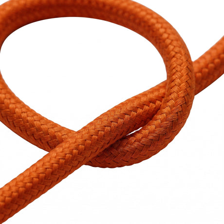 Cable textil redondo efecto seda – Naranja llama