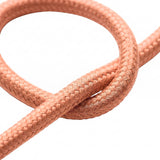 Cable textil redondo efecto seda – Melocotón