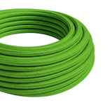 Cable textil redondo efecto seda – Verde lima