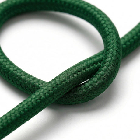 Cable textil redondo efecto seda – Verde bosque