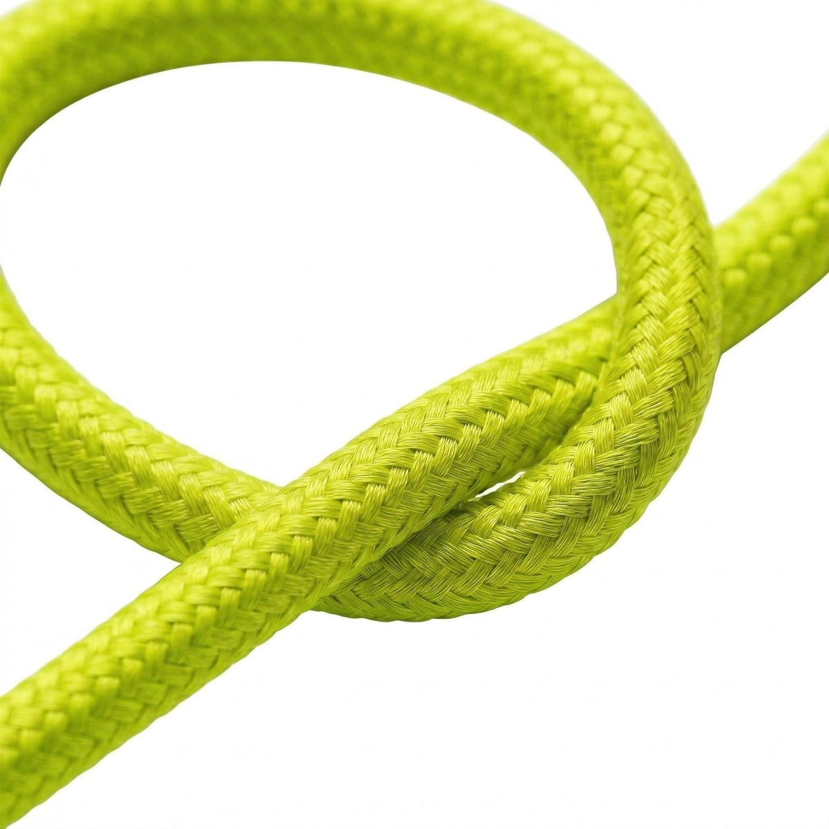 Cable textil redondo efecto seda flúor – Amarillo
