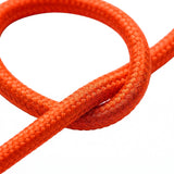 Cable textil redondo efecto seda flúor – Naranja