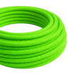 Cable textil redondo efecto seda flúor – Verde