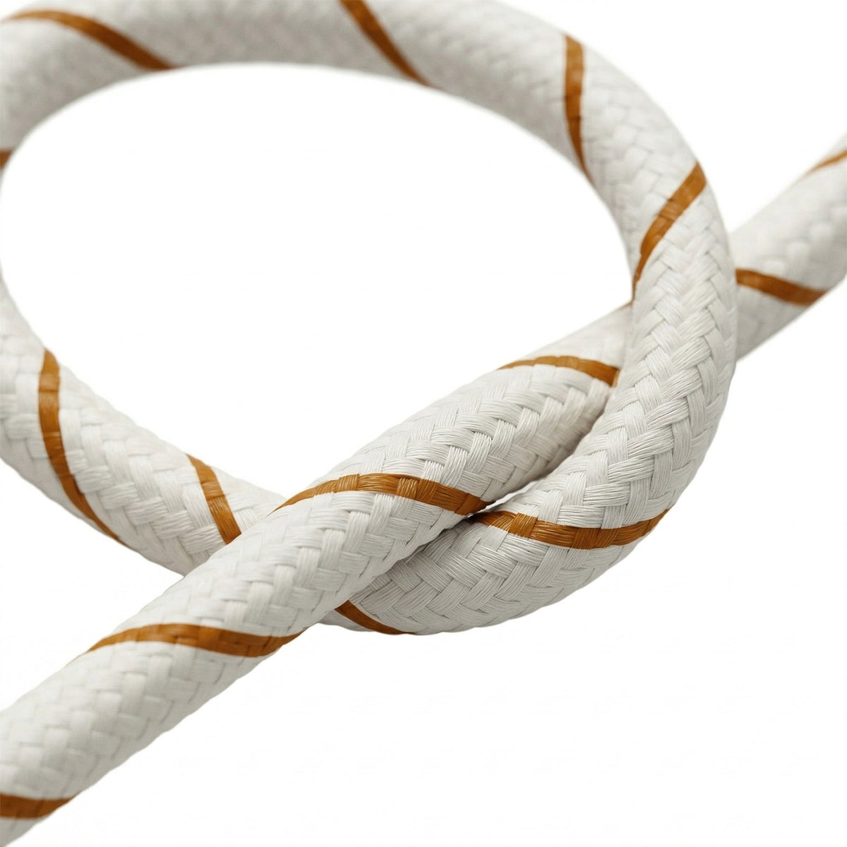 Cable textil redondo rayado efecto seda – Espuma de cerveza