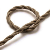 Cable textil trenzado de algodón – Gris tórtola
