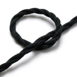 Cable textil trenzado de algodón – Negro carbón
