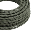 Cable textil trenzado de algodón – Verde salvia