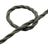 Cable textil trenzado de algodón – Verde salvia