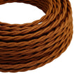 Cable textil trenzado efecto seda – Ámbar