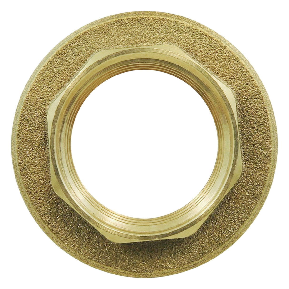 Contratuerca con plato de latón CW617N BSP - vista superior