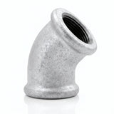 Codo 45° H/H de fundición galvanizada - foto de producto sobre fondo blanco 19