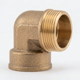 Coude 90° M/F laiton - photo produit fond blanc 2