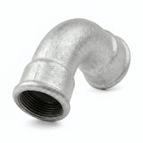 Codo de radio grande 90° H/H de fundición galvanizada - foto de producto sobre fondo blanco 14