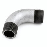 Codo de radio grande 90° M/M de fundición galvanizada - foto de producto sobre fondo blanco 1
