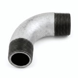 Codo de radio grande 90° M/M de fundición galvanizada - foto de producto sobre fondo blanco 3