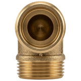 Codo 90° macho-macho de latón CW617N BSP - vista superior