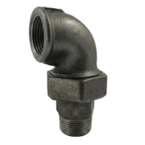 raccord de plomberie en fonte noire coude union