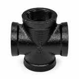 Croix 4 voies F/F/F/F – déco – peinture noire - photo produit fond blanc 3