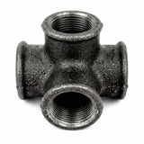 Distribuidor en T / te - 4 vías - fundición negra - foto de producto sobre fondo blanco 4
