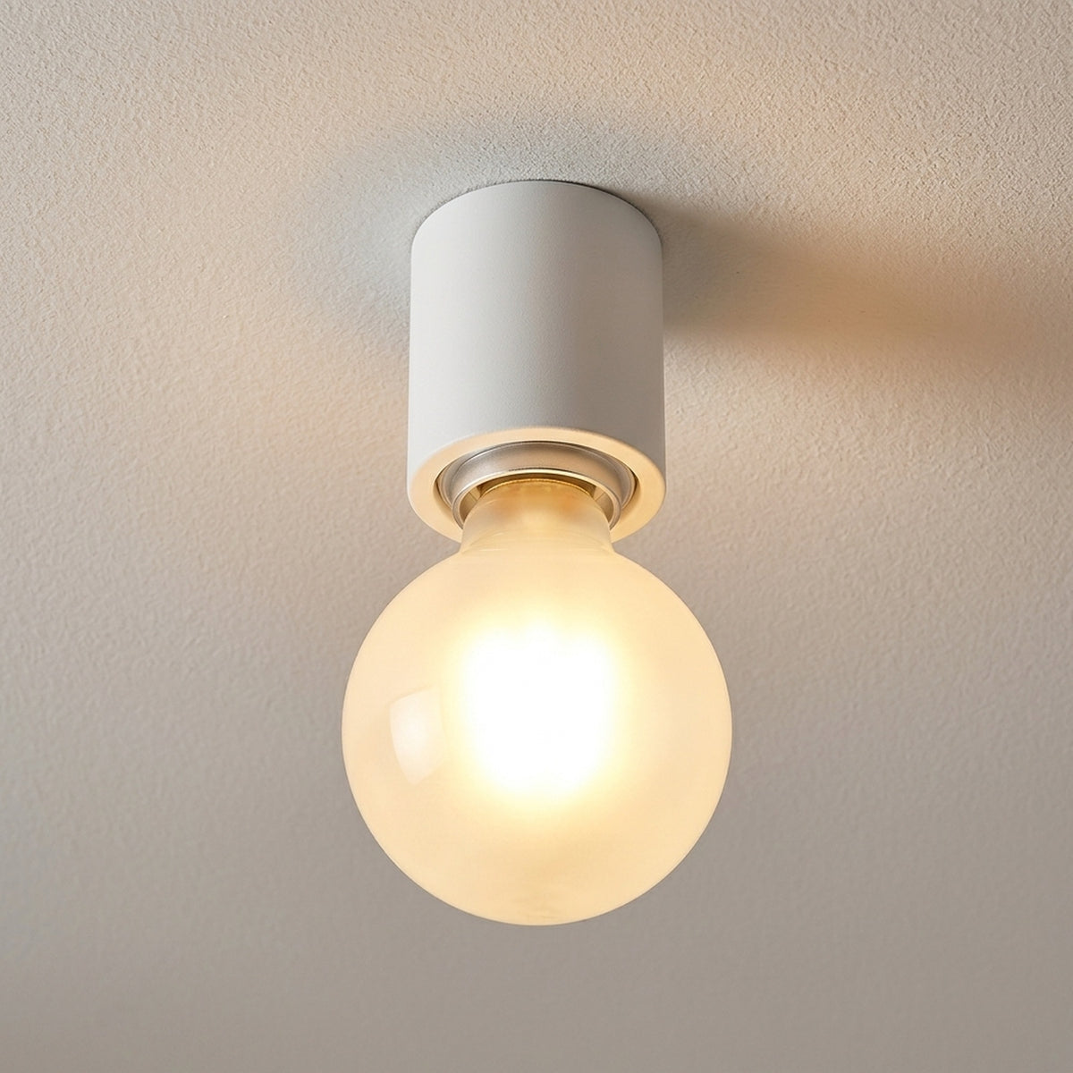 Portalámparas E27 de pared o techo estanco IP44 — Blanco