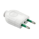 Clavija eléctrica recta, modelo pequeño para lámpara — Blanco