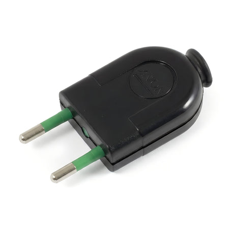 Clavija eléctrica recta, modelo pequeño para lámpara — Negro
