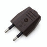 Clavija europea de 2 polos con salida de cable axial — Efecto wengué