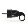 Clavija macho Schuko con anilla extractora — Negro