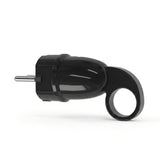 Clavija macho Schuko con anilla extractora — Negro