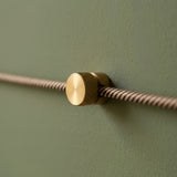 Pasacables de pared de metal para cable textil — Bronce satinado