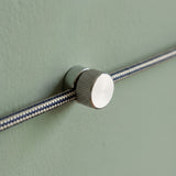 Pasacables de pared de metal para cable textil — Cromado