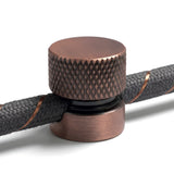 Pasacables de pared de metal para cable textil — Cobre satinado