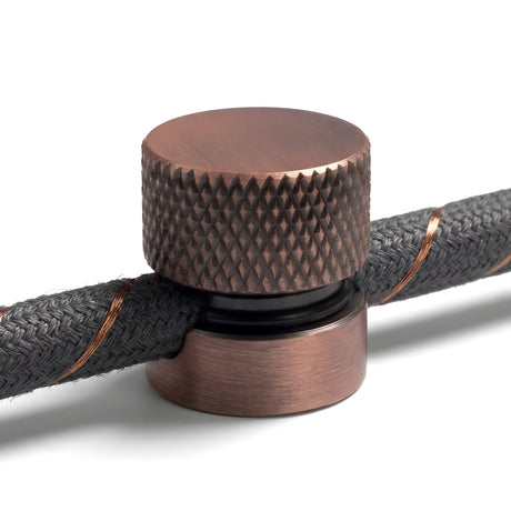 Pasacables de pared de metal para cable textil — Cobre satinado