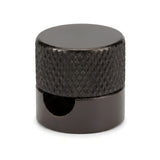 Pasacables de pared de metal para cable textil — Perla negra