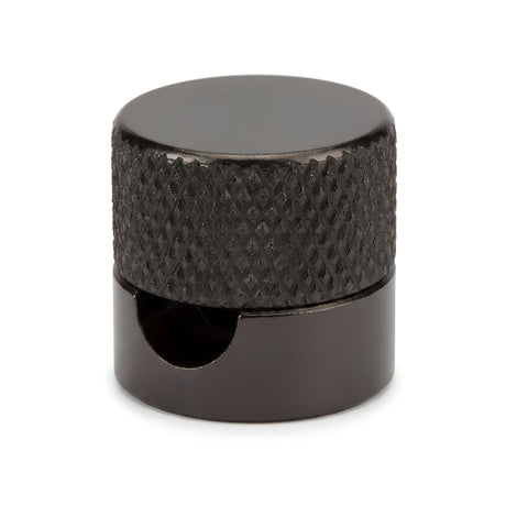 Pasacables de pared de metal para cable textil — Perla negra