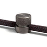 Pasacables de pared de metal para cable textil — Titanio satinado