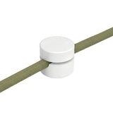 Pasacables de pared universal para cable textil — Blanco