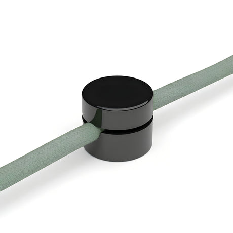 Pasacables de pared universal para cable textil — Negro