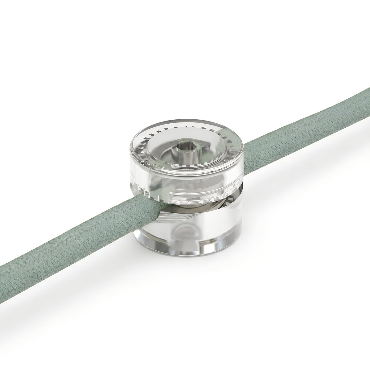 Pasacables de pared universal para cable textil — Transparente