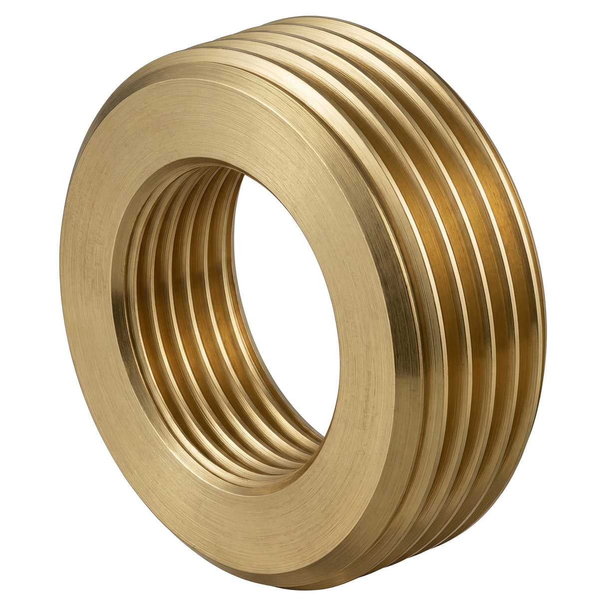 Anillo de tuerca reducida macho-hembra de latón CW617N BSP - vista isométrica 3/4